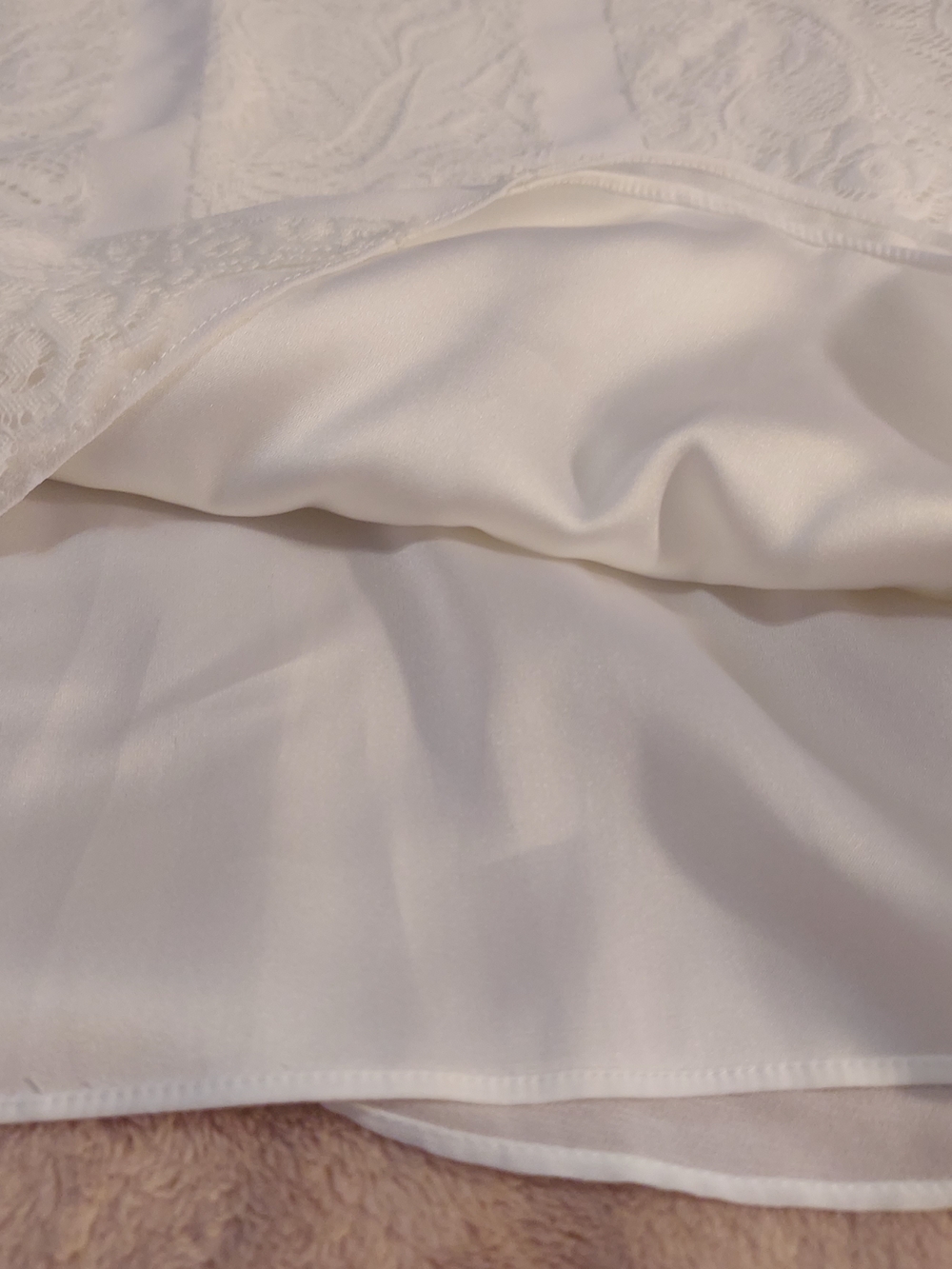 Gianni Bini Women's White Lace Mini Slip Cocktail Dress Size M - Picture 6 of 10